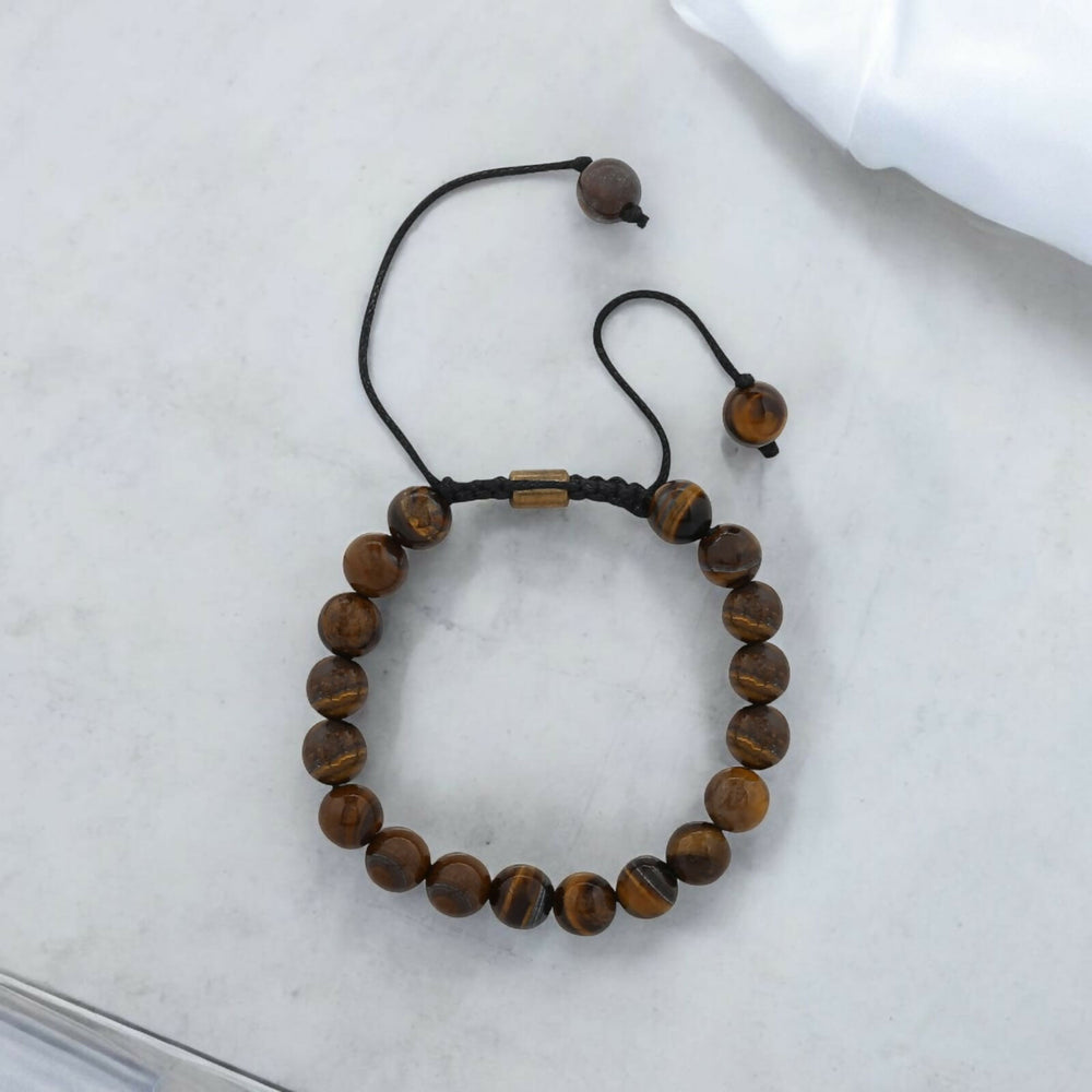 Real Tiger Eye Healing Bracelet For Courage, Creativity & Chakra Healing - EarthBased