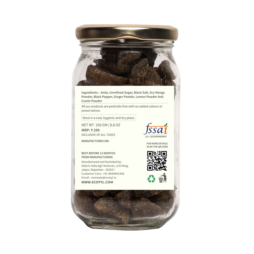 Ecotyl Amla Candy pack details and FSSAI information