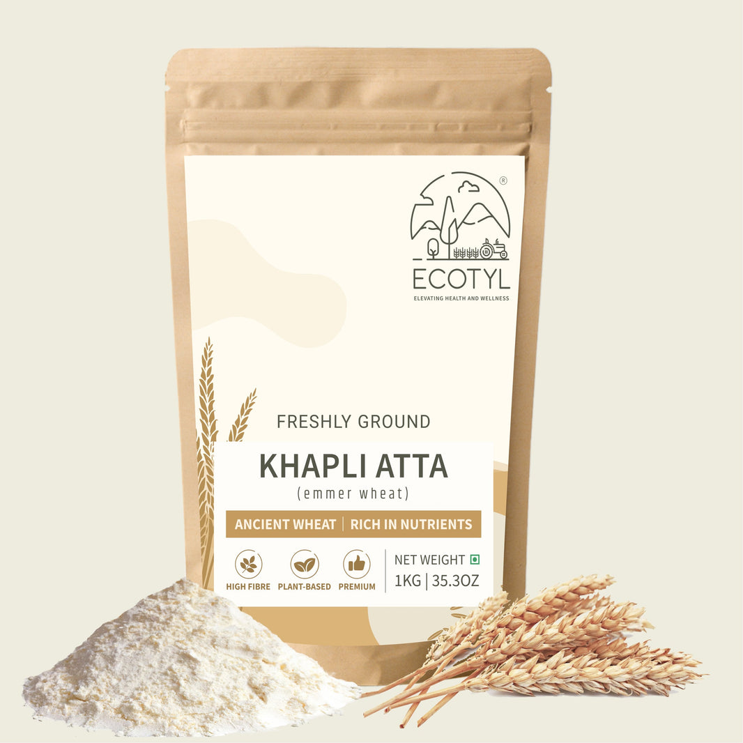 Ecotyl Khapli Atta emmer wheat flour pouch