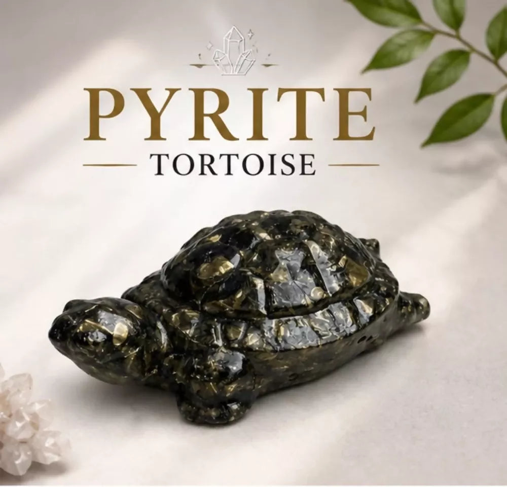 Vastu Pyrite Turtle for Wealth, Protection & Positive Energy Home Decor