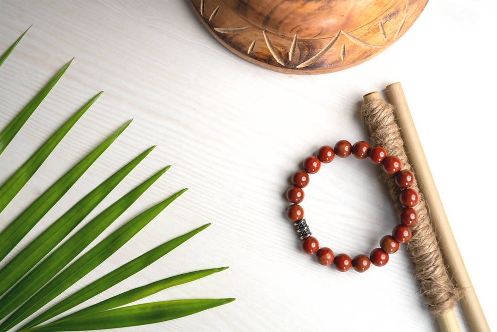 Original Red Jasper Bracelet For Balance, Endurance and Emotional Wellbeing - EarthBased