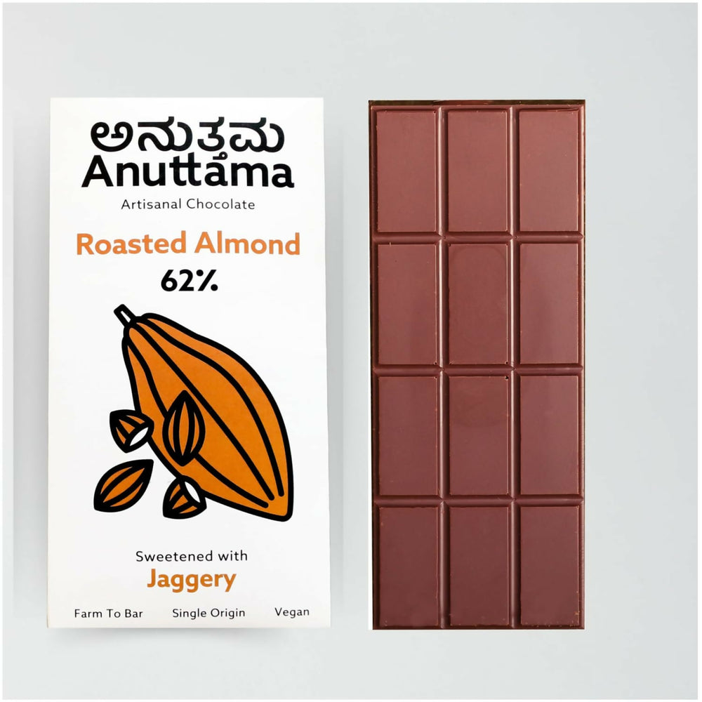 Anuttama | Roasted Almond + Candied Orange | Dark Chocolate Bar | Combo - EarthBased