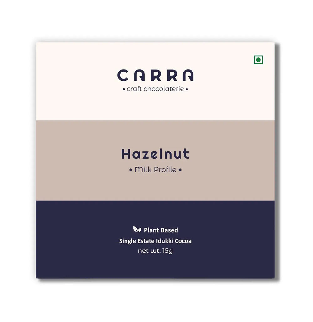 CARRA Hazelnut in Plant Based Milk Chocolate 15G - EarthBased