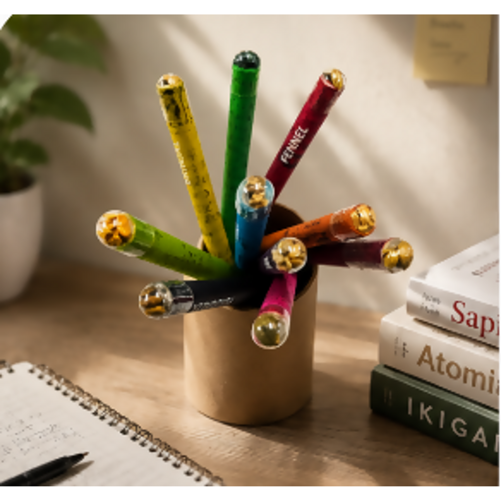Recycled paper colouring pencils with seeds by ONEarth