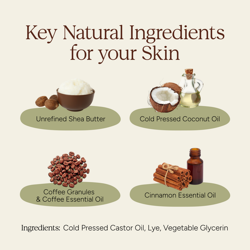 Dark Coffee and Cinnamon Body Soap With Shea Butter - 100 Gm | Pack of 2 - EarthBased