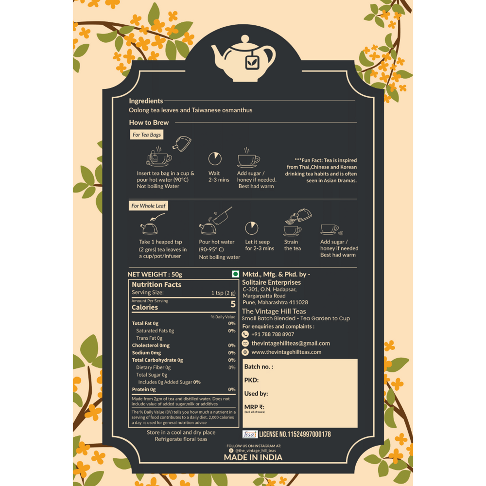 Sweet Taiwan Osmanthus tea - EarthBased