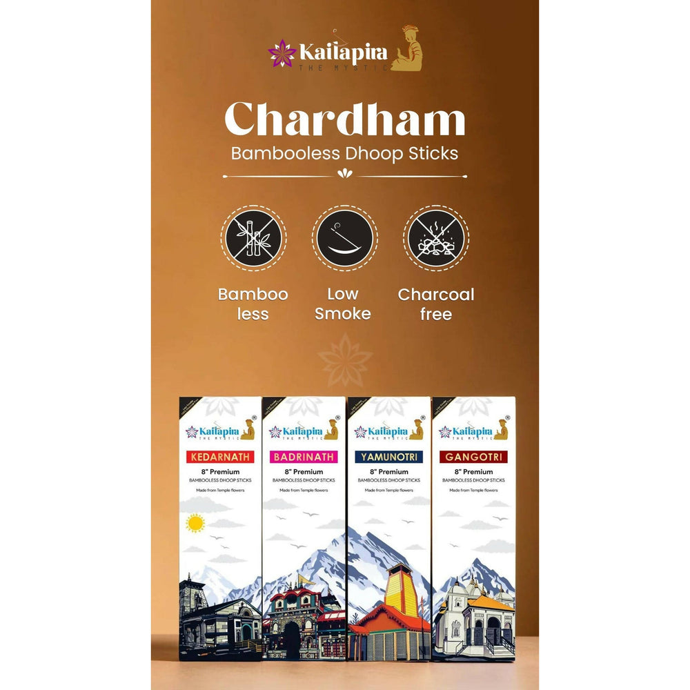 Chardham Series 8” Premium Dhoop Batti, incense sticks (Pack-of-4*40-sticks) - EarthBased