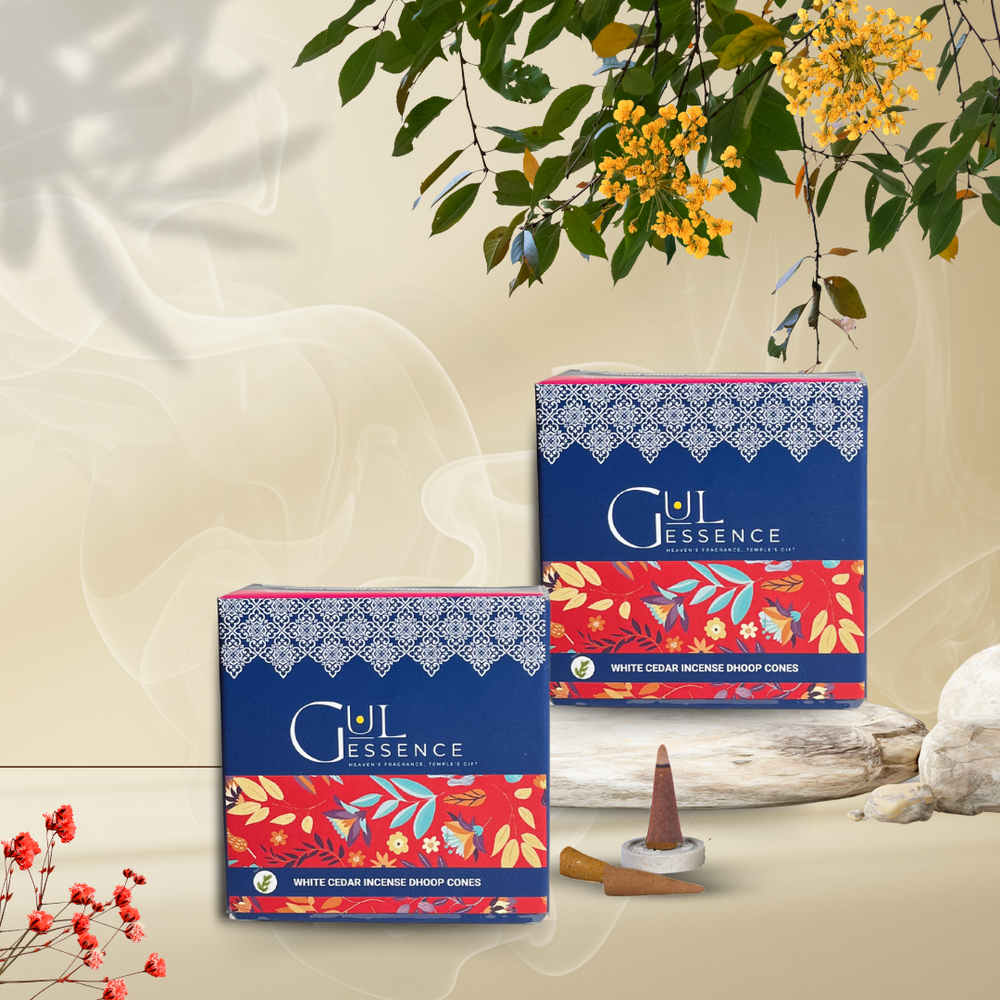 White Cedar Dhoop Cones | Made from Temple Flower | Gulessence - EarthBased