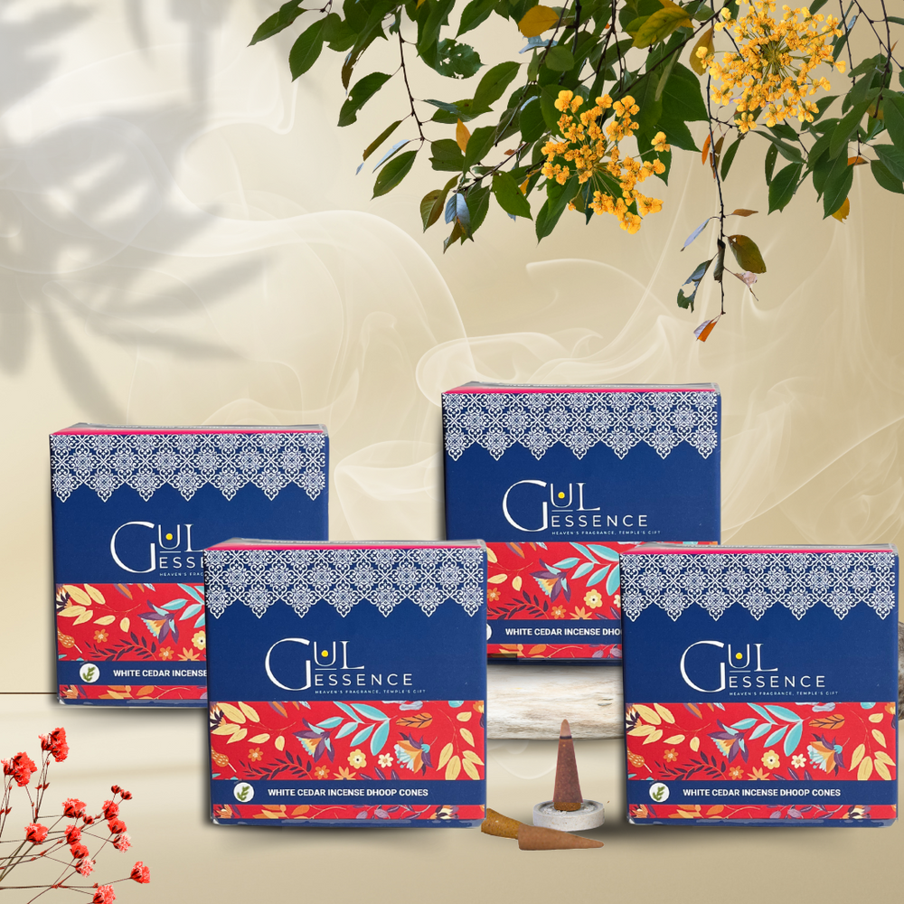 White Cedar Dhoop Cones | Made from Temple Flower | Gulessence - EarthBased