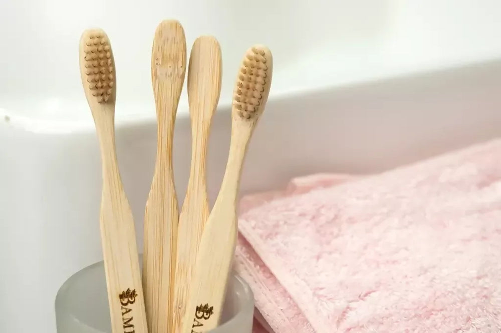 Bamboo Toothbrush With Plant Based Bristles Pack of 4 - EarthBased