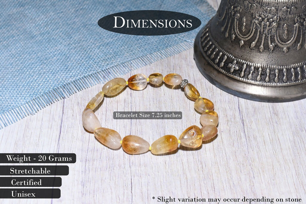Natural Certified Citrine Bracelet For Success And Prosperity - EarthBased