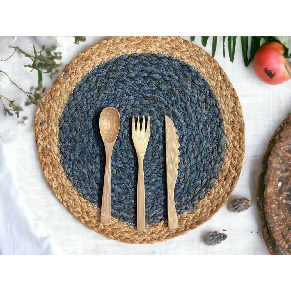 Jute Placemats set of 2 (blue) - EarthBased
