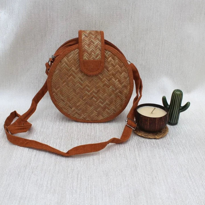 Round Shital Pati Sling Bag - EarthBased