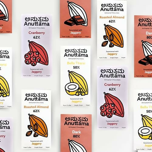 Anuttama | Dark Chocolate | Natural Chocolate Bar | Dates + Classic | Combo - EarthBased