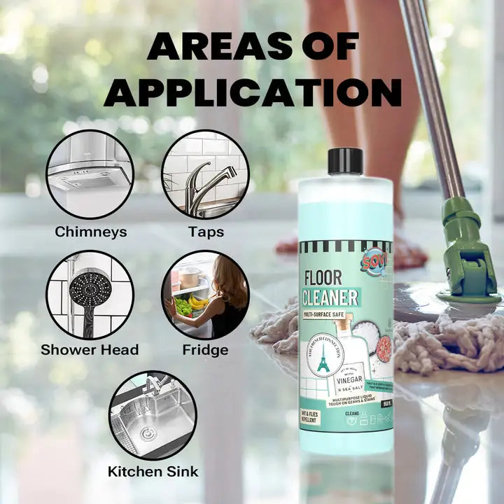 SOVI® VINEGAR POWERED DISINFECTANT FLOOR CLEANER, CLEAN SCENT - EarthBased