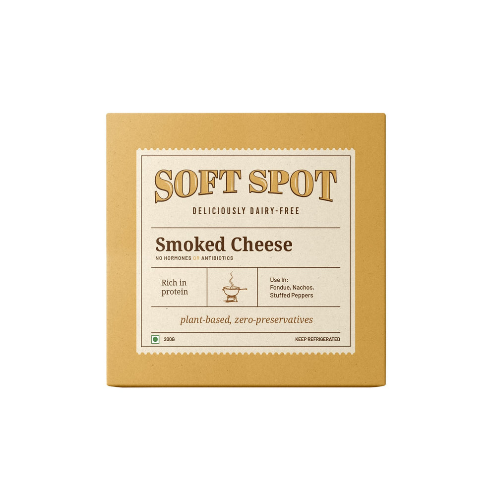 Soft Spot smoked cheddar pack back with ingredients and nutrition