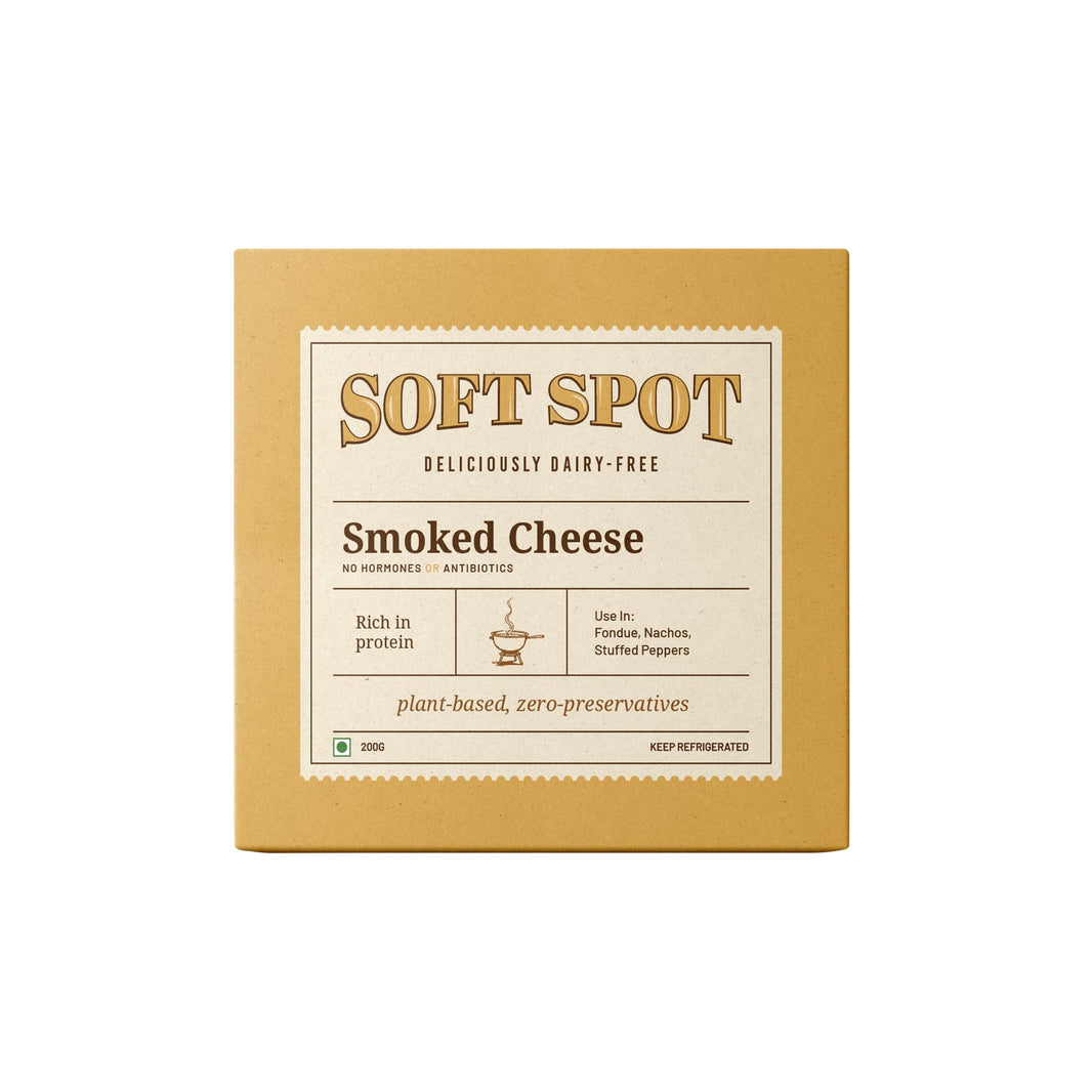 Soft Spot smoked cheddar pack back with ingredients and nutrition