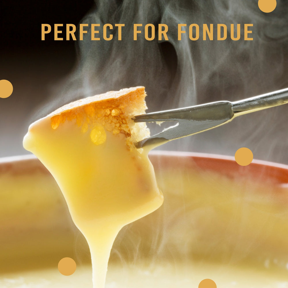 Fondue made with Soft Spot smoked cheddar