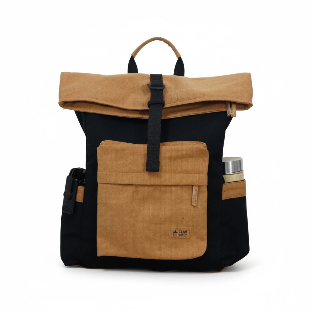 Armadillo Backpack - Black & Brown | Clan Earth - EarthBased