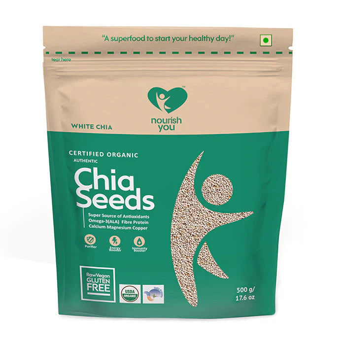 Nourish You Organic Raw White Chia Seeds - EarthBased