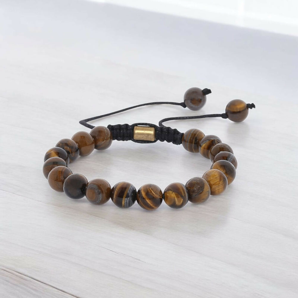 Real Tiger Eye Healing Bracelet For Courage, Creativity & Chakra Healing - EarthBased