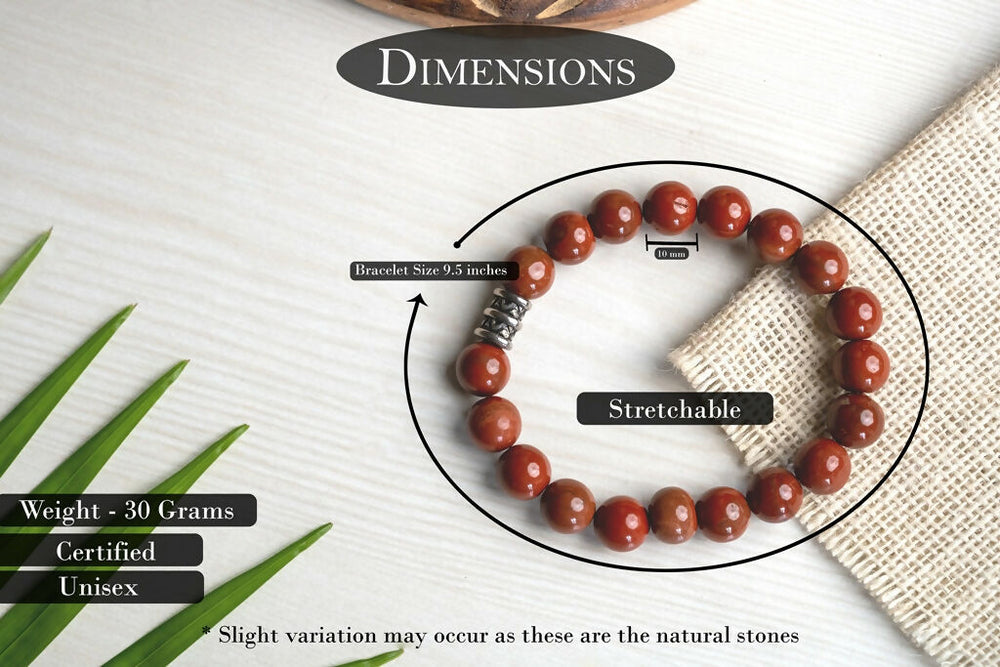 Original Red Jasper Bracelet For Balance, Endurance and Emotional Wellbeing - EarthBased