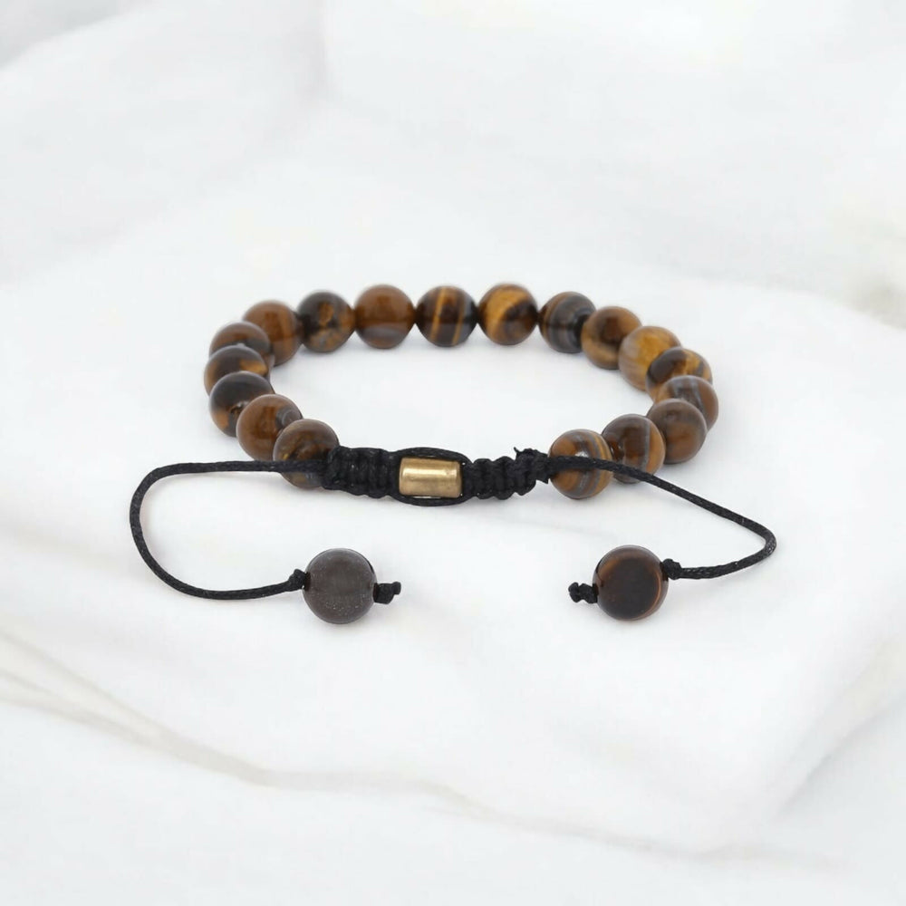 Real Tiger Eye Healing Bracelet For Courage, Creativity & Chakra Healing - EarthBased