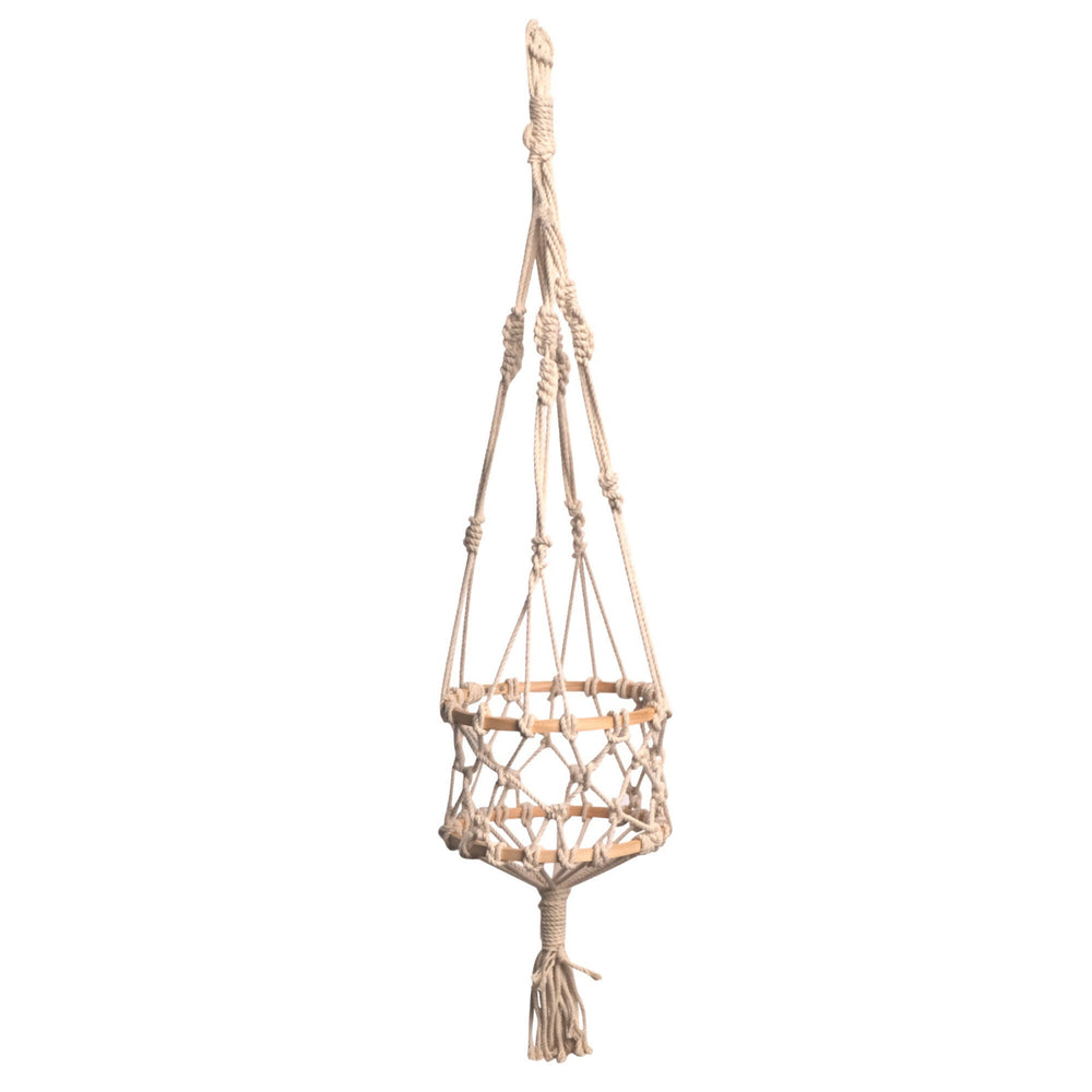 Upcycled Handmade Planter In Cotton Macramé - EarthBased