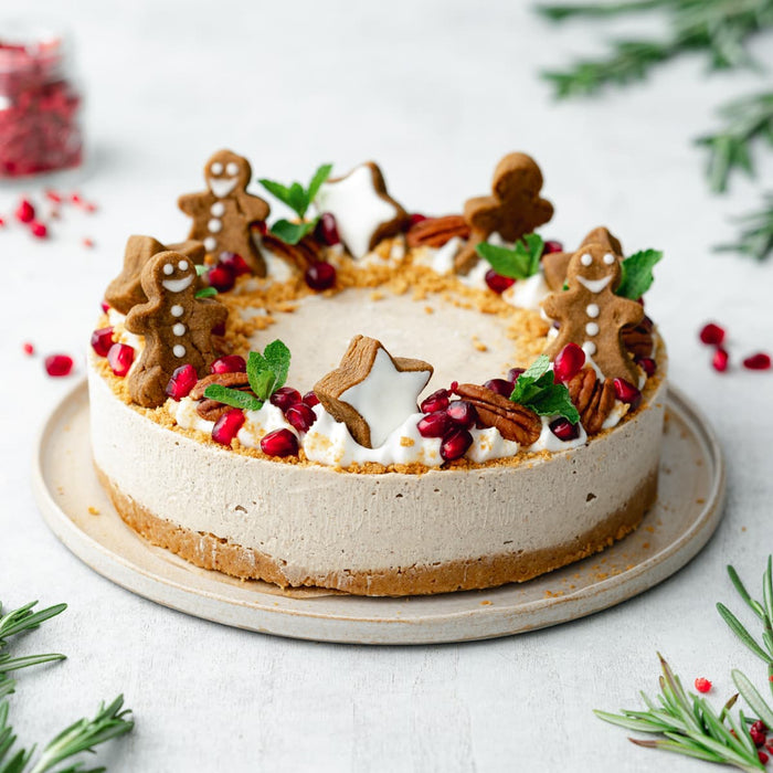 Vegan Christmas Cheesecake (No-Bake & Dairy-Free)