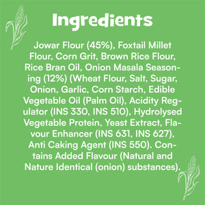 Nourish You Jowar Bites, Onion Masala 60g - Healthy Baked Snacks - Gluten free. | Pack of 3 - EarthBased 