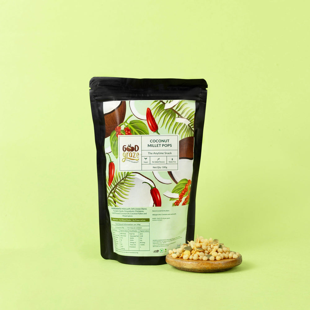 Coconut Millet Pops served in a bowl - EarthBased