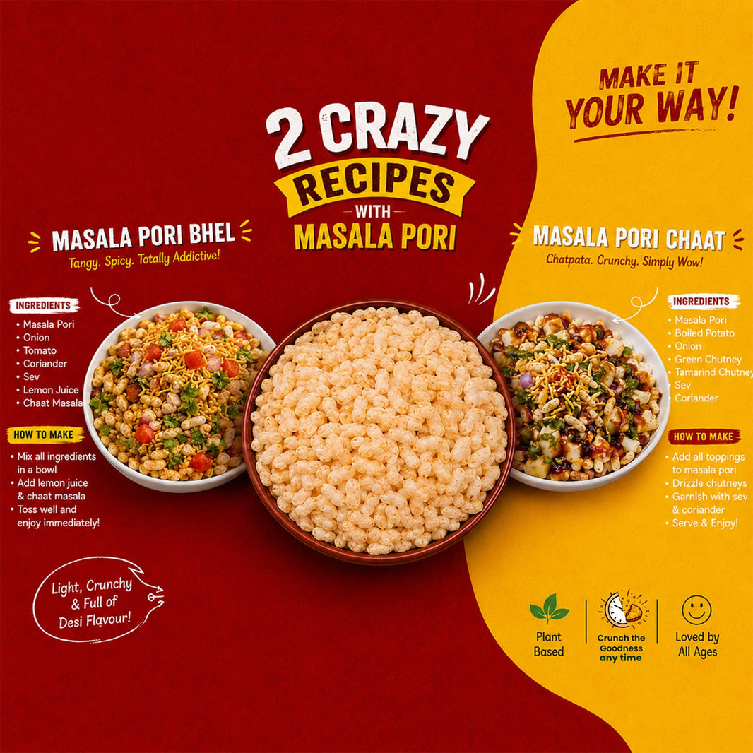 Millet Pori Combo (6 × 100g) – Ragi, Jowar & Masala Pori | Soyvita