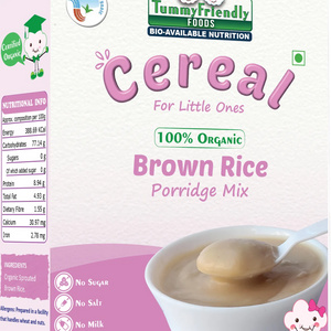 TummyFriendly Foods Certified 100% Organic Sprouted Brown Rice Porridge Mix  200g (200 g, 6+ Months) - EarthBased 