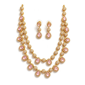 Pink Layered Necklace Set - view 4