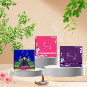 Gulessence Floral  Rose, Lavender , Nirvanasence  Incense Dhoop Cones  - |  (Pack of 3) - EarthBased 