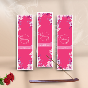 Rose Incense Sticks With Free Incense Holder| Made from Temple Flower | Gulessence - EarthBased 