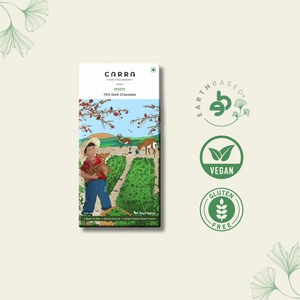 CARRA Mint in 70% Dark Chocolate 50G - EarthBased 