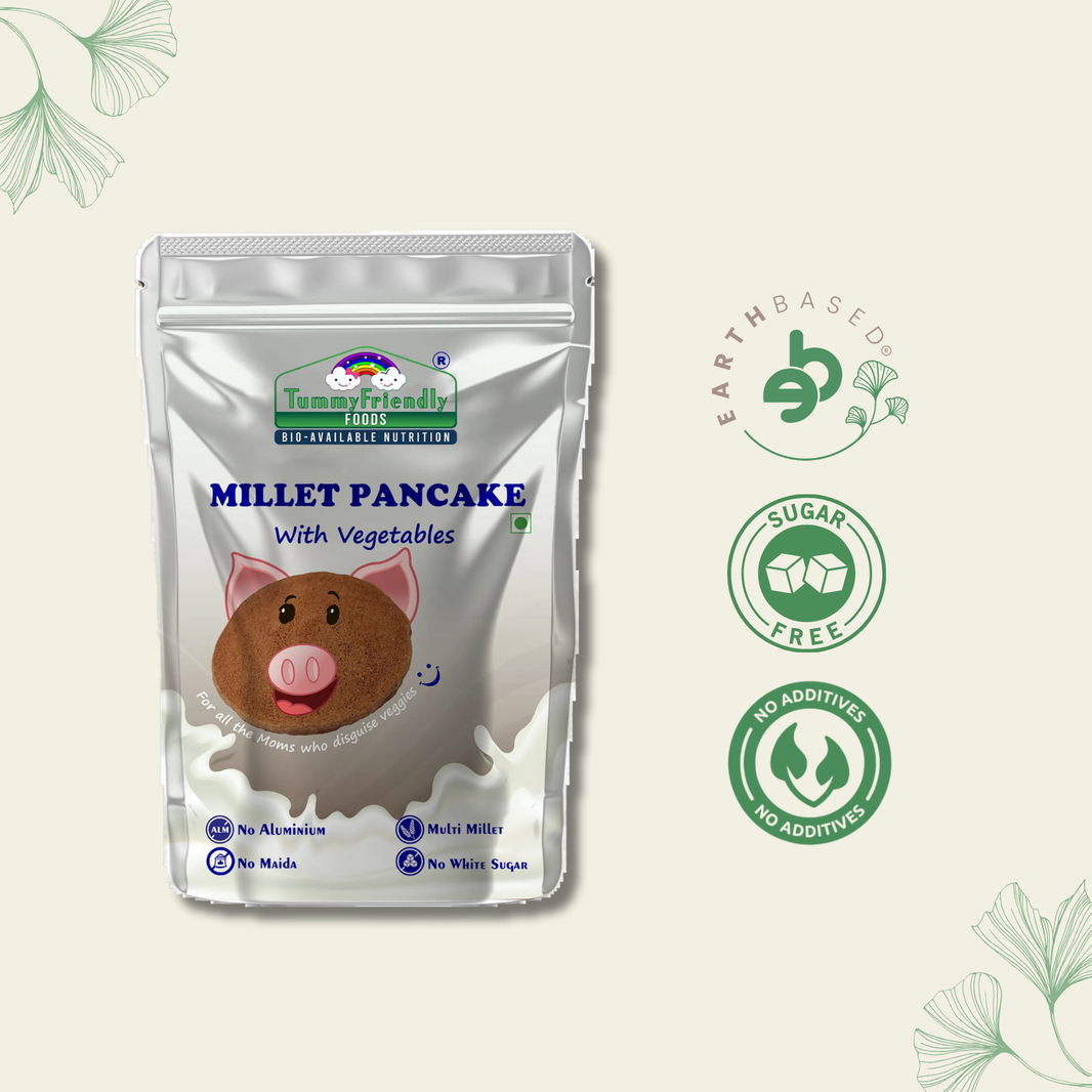 TummyFriendly Foods Aluminium-Free Millet Pancake Mix with Vegetables 800 g - EarthBased 