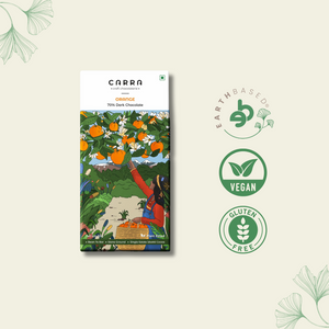 CARRA Orange in 70% Dark Chocolate 50G - EarthBased 