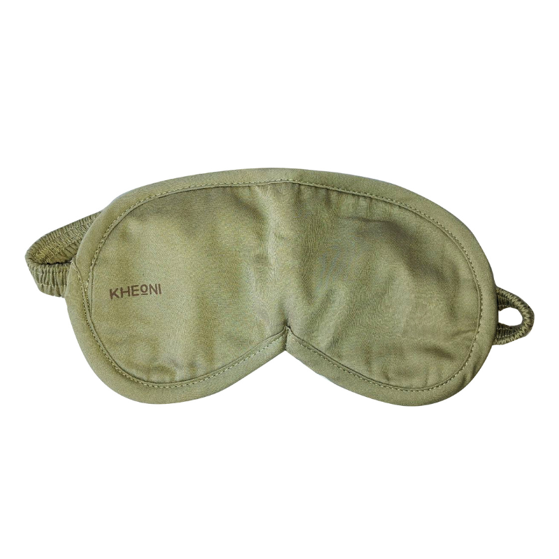 Kheoni light green organic cotton sleep eye mask