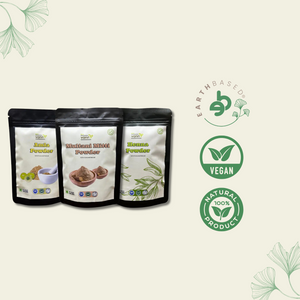 Hair & Skin Care Combo: Henna, Amla, and Multani Mitti Powder - EarthBased 