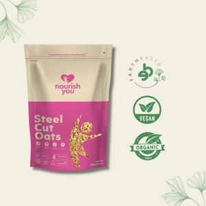 Nourish You Organic Steel cut oats 500g - EarthBased 