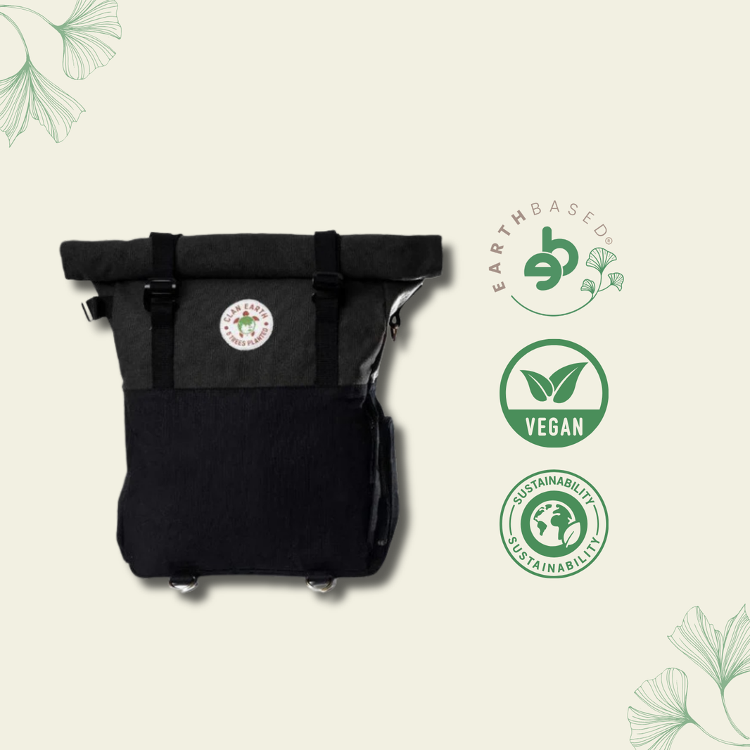 Pangolin Backpack- Charcoal Black | Clan Earth - EarthBased 