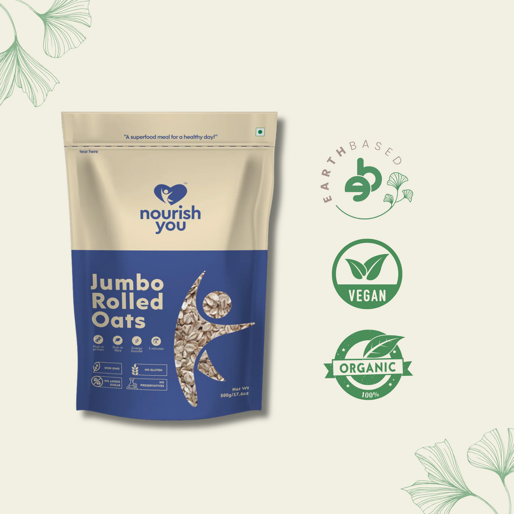 Nourish You Organic Rolled oats 500g - EarthBased 