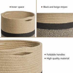 Black Jute Rope Baskets / Planters - EarthBased 