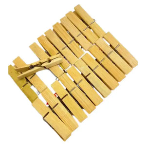 Cloth Pegs (Bamboo) - 2 Packs of 20 - EarthBased 