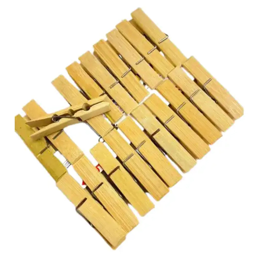 Cloth Pegs (Bamboo) - 2 Packs of 20 - EarthBased 