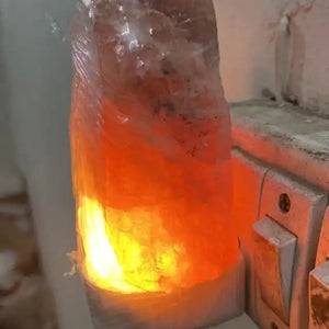 Compact Natural Rock Shape Himalayan Salt Lamp - EarthBased 