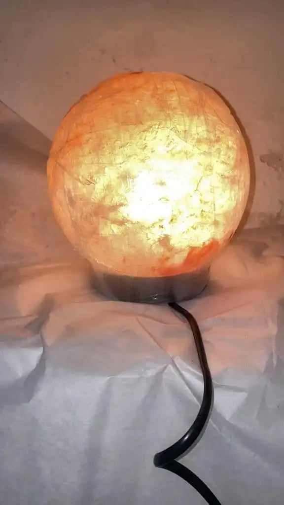 Himalayan Salt Lamp- Globe Shape - EarthBased 