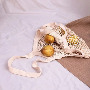 Cotton Mesh Shopping Bag - Shoulder - EarthBased 